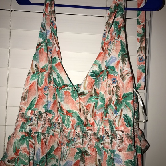 Beautiful long flowing  tropical dress forever 21 - Picture 8 of 10